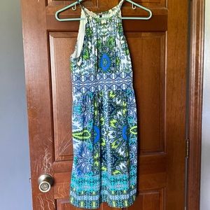 Multi color print dress